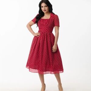 Unique Vintage “Libby” Polka Dot Dress